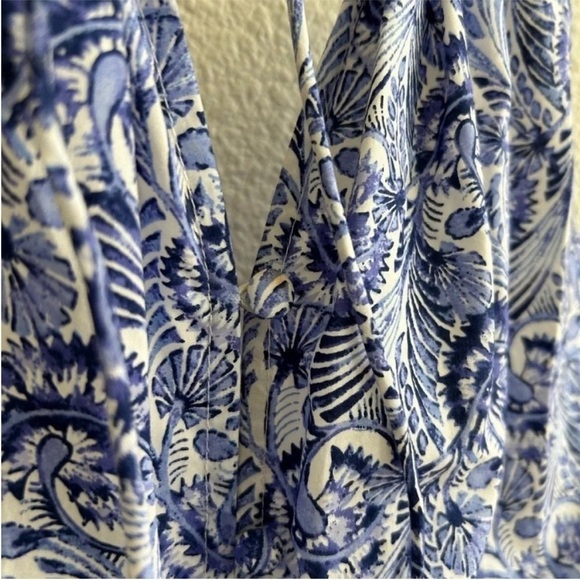 J. Crew Collection Anguilla Halter Maxi Dress Blue Floral - Picture 7 of 10